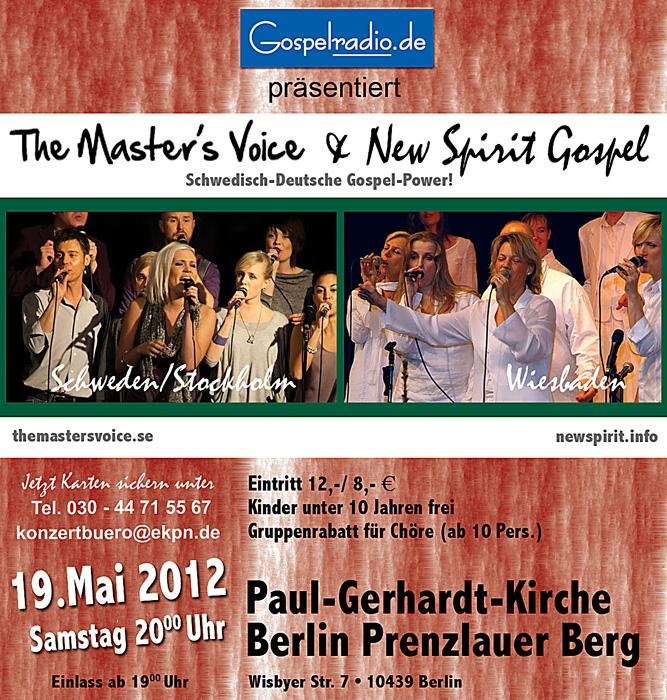 News Spirit & The Master's Voice Plakat: News Spirit & The Master's Voice